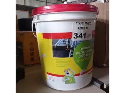 LOTE 341 - 01 BALDE DE PRIMER PARA MANTA ASFÁLTICA 18L QUARTZOLIT. (NO ESTADO, LEILÃO NÃO TEM GARANTIA E NEM DEVOLUÇÃO, SUJEITO A POSSÍVEIS AVARIAS VISÍVEIS/OCULTAS E/OU AUSÊNCIA DE COMPONENTES).