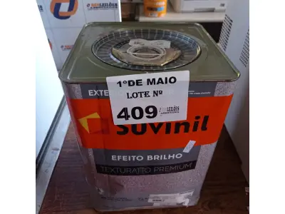 LOTE 409 - 01 LATA DE TEXTURATTO EFEITO BRILHO SUVINIL BASE 24KG. (NO ESTADO, LEILÃO NÃO TEM GARANTIA E NEM DEVOLUÇÃO, SUJEITO A POSSÍVEIS AVARIAS VISÍVEIS/OCULTAS E/OU AUSÊNCIA DE COMPONENTES).