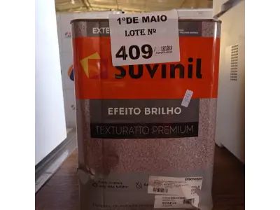 LOTE 409 - 01 LATA DE TEXTURATTO EFEITO BRILHO SUVINIL BASE 24KG. (NO ESTADO, LEILÃO NÃO TEM GARANTIA E NEM DEVOLUÇÃO, SUJEITO A POSSÍVEIS AVARIAS VISÍVEIS/OCULTAS E/OU AUSÊNCIA DE COMPONENTES).