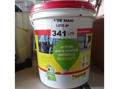 LOTE 341 - 01 BALDE DE PRIMER PARA MANTA ASFÁLTICA 18L QUARTZOLIT. (NO ESTADO, LEILÃO NÃO TEM GARANTIA E NEM DEVOLUÇÃO, SUJEITO A POSSÍVEIS AVARIAS VISÍVEIS/OCULTAS E/OU AUSÊNCIA DE COMPONENTES).