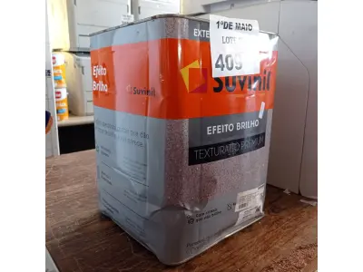 LOTE 409 - 01 LATA DE TEXTURATTO EFEITO BRILHO SUVINIL BASE 24KG. (NO ESTADO, LEILÃO NÃO TEM GARANTIA E NEM DEVOLUÇÃO, SUJEITO A POSSÍVEIS AVARIAS VISÍVEIS/OCULTAS E/OU AUSÊNCIA DE COMPONENTES).