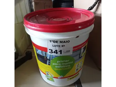 LOTE 341 - 01 BALDE DE PRIMER PARA MANTA ASFÁLTICA 18L QUARTZOLIT. (NO ESTADO, LEILÃO NÃO TEM GARANTIA E NEM DEVOLUÇÃO, SUJEITO A POSSÍVEIS AVARIAS VISÍVEIS/OCULTAS E/OU AUSÊNCIA DE COMPONENTES).