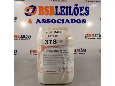 LOTE 378 - 02 GALÕES DE ESPUMA HIGIENIZADORA PARA ANTISSEPSIA INSTANTÂNEA DAS MÃOS 5L CADA. (NO ESTADO, LEILÃO NÃO TEM GARANTIA E NEM DEVOLUÇÃO, SUJEITO A POSSÍVEIS AVARIAS VISÍVEIS/OCULTAS E/OU AUSÊNCIA DE COMPONENTES).