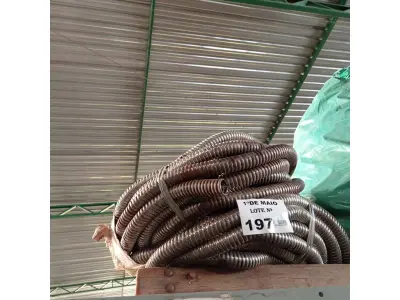 LOTE 197 - 02 ROLOS DE MANGUEIRA COPEX EM METAL. (NO ESTADO, LEILÃO NÃO TEM GARANTIA E NEM DEVOLUÇÃO, SUJEITO A POSSÍVEIS AVARIAS VISÍVEIS/OCULTAS E/OU AUSÊNCIA DE COMPONENTES).