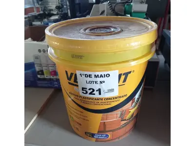 LOTE 521 - 01 BALDE DE VEDALIT, ADITIVO PLASTIFICANTE CONCENTRADO PARA ARGAMASSAS DE ASSENTAMENTO E REBOCO CONVENCIONAL. (NO ESTADO, LEILÃO NÃO TEM GARANTIA E NEM DEVOLUÇÃO, SUJEITO A POSSÍVEIS AVARIAS VISÍVEIS/OCULTAS E/OU AUSÊNCIA DE COMPONENTES).