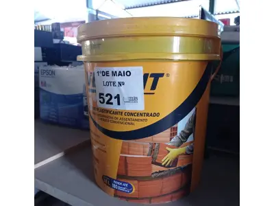 LOTE 521 - 01 BALDE DE VEDALIT, ADITIVO PLASTIFICANTE CONCENTRADO PARA ARGAMASSAS DE ASSENTAMENTO E REBOCO CONVENCIONAL. (NO ESTADO, LEILÃO NÃO TEM GARANTIA E NEM DEVOLUÇÃO, SUJEITO A POSSÍVEIS AVARIAS VISÍVEIS/OCULTAS E/OU AUSÊNCIA DE COMPONENTES).