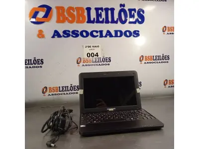 LOTE 004 - 01 NETBOOK MARCA NOVADATA, 2GB DE MEMÓRIA, HD 320GB E PROCESSADOR INTEL ATOM COM FONTE. (NO ESTADO, LEILÃO NÃO TEM GARANTIA E NEM DEVOLUÇÃO, SUJEITO A POSSÍVEIS AVARIAS VISÍVEIS/OCULTAS E/OU AUSÊNCIA DE COMPONENTES).