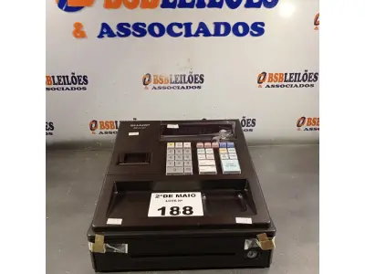 LOTE 188 - 01 CAIXA REGISTRADORA MARCA SHARP MODELO XE-A102. (NO ESTADO, LEILÃO NÃO TEM GARANTIA E NEM DEVOLUÇÃO, SUJEITO A POSSÍVEIS AVARIAS VISÍVEIS/OCULTAS E/OU AUSÊNCIA DE COMPONENTES).