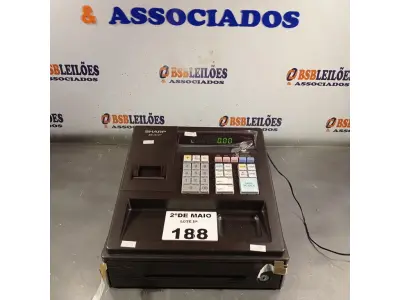 LOTE 188 - 01 CAIXA REGISTRADORA MARCA SHARP MODELO XE-A102. (NO ESTADO, LEILÃO NÃO TEM GARANTIA E NEM DEVOLUÇÃO, SUJEITO A POSSÍVEIS AVARIAS VISÍVEIS/OCULTAS E/OU AUSÊNCIA DE COMPONENTES).