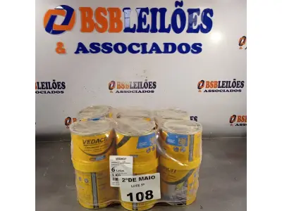 LOTE 108 - 06 LATAS DE ADESIVO ESTRUTURAL DE BASE EPÓXI MEDIA FLUIDEZ, COMPONENTES A+B. (NO ESTADO, LEILÃO NÃO TEM GARANTIA E NEM DEVOLUÇÃO, SUJEITO A POSSÍVEIS AVARIAS VISÍVEIS/OCULTAS E/OU AUSÊNCIA DE COMPONENTES).