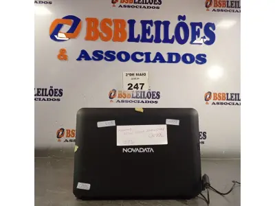 LOTE 247 - 01 NETBOOK MARCA NOVADATA, 2GB DE MEMÓRIA, HD 320GB E PROCESSADOR INTEL ATOM COM FONTE. (NO ESTADO, LEILÃO NÃO TEM GARANTIA E NEM DEVOLUÇÃO, SUJEITO A POSSÍVEIS AVARIAS VISÍVEIS/OCULTAS E/OU AUSÊNCIA DE COMPONENTES).