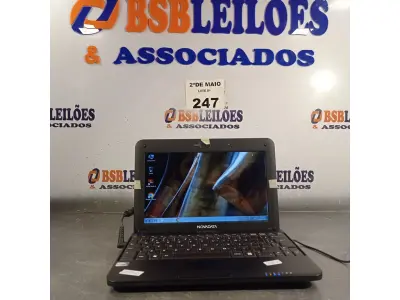 LOTE 247 - 01 NETBOOK MARCA NOVADATA, 2GB DE MEMÓRIA, HD 320GB E PROCESSADOR INTEL ATOM COM FONTE. (NO ESTADO, LEILÃO NÃO TEM GARANTIA E NEM DEVOLUÇÃO, SUJEITO A POSSÍVEIS AVARIAS VISÍVEIS/OCULTAS E/OU AUSÊNCIA DE COMPONENTES).