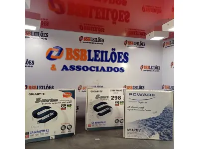 LOTE 298 - 03 PLACAS MÃE MARCAS E MODELOS DIVERSOS. (NO ESTADO, LEILÃO NÃO TEM GARANTIA E NEM DEVOLUÇÃO, SUJEITO A POSSÍVEIS AVARIAS VISÍVEIS/OCULTAS E/OU AUSÊNCIA DE COMPONENTES).