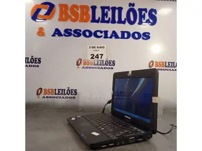 LOTE 247 - 01 NETBOOK MARCA NOVADATA, 2GB DE MEMÓRIA, HD 320GB E PROCESSADOR INTEL ATOM COM FONTE. (NO ESTADO, LEILÃO NÃO TEM GARANTIA E NEM DEVOLUÇÃO, SUJEITO A POSSÍVEIS AVARIAS VISÍVEIS/OCULTAS E/OU AUSÊNCIA DE COMPONENTES).