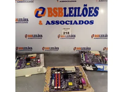 LOTE 218 - 03 PLACAS MÃE MARCAS E MODELOS DIVERSOS. (NO ESTADO, LEILÃO NÃO TEM GARANTIA E NEM DEVOLUÇÃO, SUJEITO A POSSÍVEIS AVARIAS VISÍVEIS/OCULTAS E/OU AUSÊNCIA DE COMPONENTES).