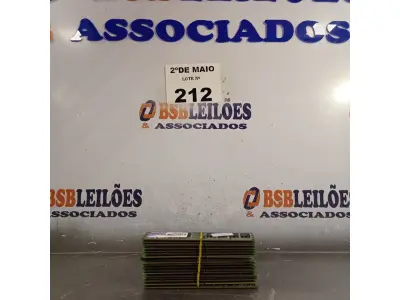 LOTE 212 - 01 LOTE COM VÁRIAS MEMORIAS PARA PC MARCAS E MODELOS DIVERSOS. (NO ESTADO, LEILÃO NÃO TEM GARANTIA E NEM DEVOLUÇÃO, SUJEITO A POSSÍVEIS AVARIAS VISÍVEIS/OCULTAS E/OU AUSÊNCIA DE COMPONENTES).