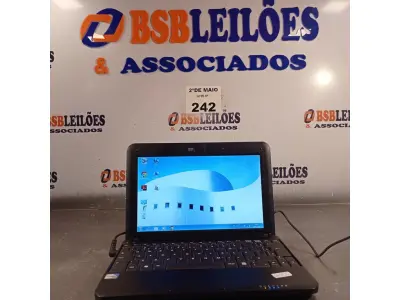 LOTE 242 - 01 NETBOOK MARCA NOVADATA, 2GB DE MEMÓRIA, HD 320GB E PROCESSADOR INTEL ATOM COM FONTE. (NO ESTADO, LEILÃO NÃO TEM GARANTIA E NEM DEVOLUÇÃO, SUJEITO A POSSÍVEIS AVARIAS VISÍVEIS/OCULTAS E/OU AUSÊNCIA DE COMPONENTES).