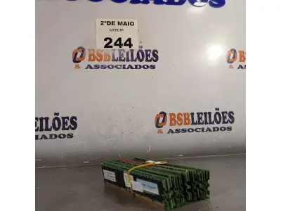 LOTE 244 - 01 LOTE COM VÁRIAS MEMORIAS PARA PC MARCAS E MODELOS DIVERSOS. (NO ESTADO, LEILÃO NÃO TEM GARANTIA E NEM DEVOLUÇÃO, SUJEITO A POSSÍVEIS AVARIAS VISÍVEIS/OCULTAS E/OU AUSÊNCIA DE COMPONENTES).
