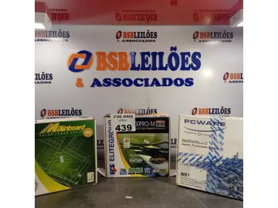 LOTE 439 - 03 PLACAS MÃE MARCAS E MODELOS DIVERSOS. (NO ESTADO, LEILÃO NÃO TEM GARANTIA E NEM DEVOLUÇÃO, SUJEITO A POSSÍVEIS AVARIAS VISÍVEIS/OCULTAS E/OU AUSÊNCIA DE COMPONENTES).