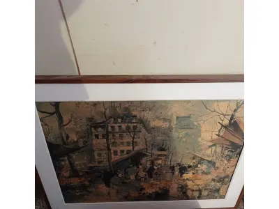 LOTE 292 - 05 QUADROS DECORATIVOS E 01 QUADRO ENTALHADO EM MADEIRA (NO ESTADO, NÃO SABEMOS SE FUNCIONA. LEILÃO NÃO TEM GARANTIA E NEM DEVOLUÇÃO).
