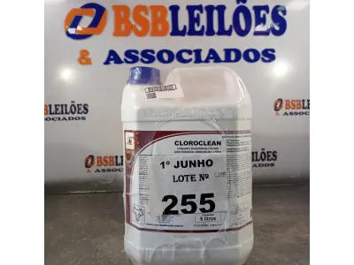 LOTE 255 - 10 LITROS DE CLOROCLEAN LIMPADOR DESINFETANTE CLORADO PARA INDÚSTRIA ALIMENTÍCIA E AFINS. (NO ESTADO, LEILÃO NÃO TEM GARANTIA E NEM DEVOLUÇÃO, SUJEITO A POSSÍVEIS AVARIAS VISÍVEIS/OCULTAS E/OU AUSÊNCIA DE COMPONENTES).