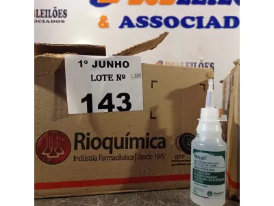 LOTE 143 - 02 CAIXAS COM BISNAGAS DE ÁLCOOL ETÍLICO HIDRATADO 70% ANTISSÉPTICO DE MÃOS 30 UNIDADES CADA. (NO ESTADO, LEILÃO NÃO TEM GARANTIA E NEM DEVOLUÇÃO, SUJEITO A POSSÍVEIS AVARIAS VISÍVEIS/OCULTAS E/OU AUSÊNCIA DE COMPONENTES).