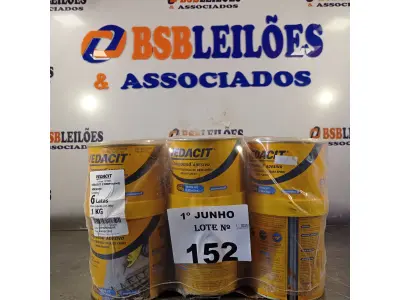 LOTE 152 - 06 LATAS DE ADESIVO ESTRUTURAL DE BASE EPÓXI MEDIA FLUIDEZ COMPONENTES A+B. (NO ESTADO, LEILÃO NÃO TEM GARANTIA E NEM DEVOLUÇÃO, SUJEITO A POSSÍVEIS AVARIAS VISÍVEIS/OCULTAS E/OU AUSÊNCIA DE COMPONENTES).