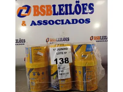 LOTE 138 - 06 LATAS DE ADESIVO ESTRUTURAL DE BASE EPÓXI MEDIA FLUIDEZ COMPONENTES A+B. (NO ESTADO, LEILÃO NÃO TEM GARANTIA E NEM DEVOLUÇÃO, SUJEITO A POSSÍVEIS AVARIAS VISÍVEIS/OCULTAS E/OU AUSÊNCIA DE COMPONENTES).