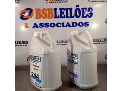 LOTE 244 - 10 LITROS DE HIPOCLORITO DE SÓDIO 12%. (NO ESTADO, LEILÃO NÃO TEM GARANTIA E NEM DEVOLUÇÃO, SUJEITO A POSSÍVEIS AVARIAS VISÍVEIS/OCULTAS E/OU AUSÊNCIA DE COMPONENTES).
