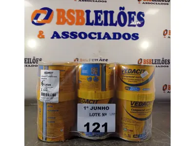 LOTE 121 - 06 LATAS DE ADESIVO ESTRUTURAL DE BASE EPÓXI MEDIA FLUIDEZ COMPONENTES A+B. (NO ESTADO, LEILÃO NÃO TEM GARANTIA E NEM DEVOLUÇÃO, SUJEITO A POSSÍVEIS AVARIAS VISÍVEIS/OCULTAS E/OU AUSÊNCIA DE COMPONENTES).
