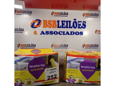 LOTE 252 - 02 CAIXAS DE ARGAMASSA POLIMÉRICA TECPLUS TOP QUARTZOLIT 18KG. (NO ESTADO, LEILÃO NÃO TEM GARANTIA E NEM DEVOLUÇÃO, SUJEITO A POSSÍVEIS AVARIAS VISÍVEIS/OCULTAS E/OU AUSÊNCIA DE COMPONENTES).