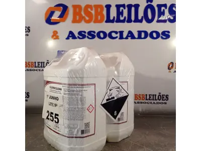 LOTE 255 - 10 LITROS DE CLOROCLEAN LIMPADOR DESINFETANTE CLORADO PARA INDÚSTRIA ALIMENTÍCIA E AFINS. (NO ESTADO, LEILÃO NÃO TEM GARANTIA E NEM DEVOLUÇÃO, SUJEITO A POSSÍVEIS AVARIAS VISÍVEIS/OCULTAS E/OU AUSÊNCIA DE COMPONENTES).