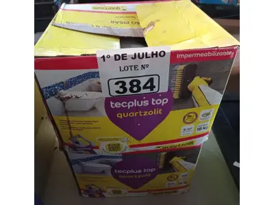 LOTE 384 - 02 CAIXAS DE TECPLUS TOP QUARTZOLIT 18KG. (NO ESTADO, LEILÃO NÃO TEM GARANTIA E NEM DEVOLUÇÃO, SUJEITO A POSSÍVEIS AVARIAS VISÍVEIS/OCULTAS E/OU AUSÊNCIA DE COMPONENTES).