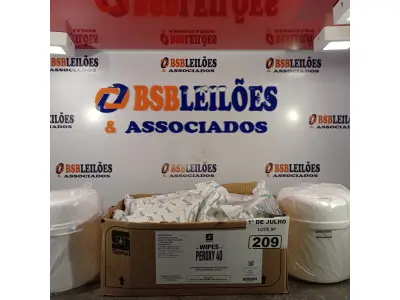 LOTE 209 - 02 FRASQUEIRAS COM 04 REFIS DE TOALHAS UMEDECIDAS. (NO ESTADO, LEILÃO NÃO TEM GARANTIA E NEM DEVOLUÇÃO, SUJEITO A POSSÍVEIS AVARIAS VISÍVEIS/OCULTAS E/OU AUSÊNCIA DE COMPONENTES).