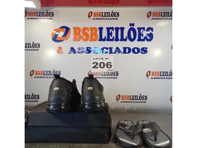 LOTE 206 - 02 – PARES DE CALÇADOS MASCULINO Nº 37 (NO ESTADO, NÃO SABEMOS SE FUNCIONA. LEILÃO NÃO TEM GARANTIA E NEM DEVOLUÇÃO, SUJEITO A POSSÍVEIS AVARIAS VISÍVEIS/OCULTAS E/OU AUSÊNCIA DE COMPONENTES)