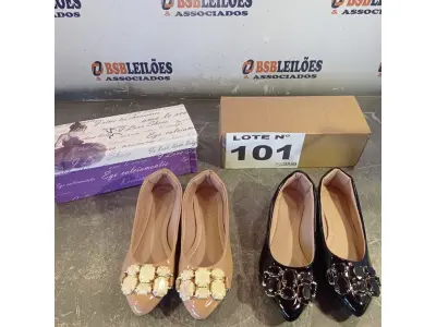 LOTE 101 - 02 – PARES DE CALÇADOS FEMININO Nº 35 (NO ESTADO, NÃO SABEMOS SE FUNCIONA. LEILÃO NÃO TEM GARANTIA E NEM DEVOLUÇÃO, SUJEITO A POSSÍVEIS AVARIAS VISÍVEIS/OCULTAS E/OU AUSÊNCIA DE COMPONENTES)