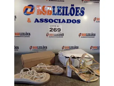 LOTE 269 - 02 – PARES DE CALÇADOS FEMININO Nº 37 (NO ESTADO, NÃO SABEMOS SE FUNCIONA. LEILÃO NÃO TEM GARANTIA E NEM DEVOLUÇÃO, SUJEITO A POSSÍVEIS AVARIAS VISÍVEIS/OCULTAS E/OU AUSÊNCIA DE COMPONENTES)