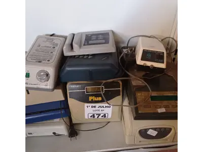 LOTE 474 - 01 LOTE COM EQUIPAMENTOS ELETRÔNICOS DIVERSOS. (NO ESTADO, LEILÃO NÃO TEM GARANTIA E NEM DEVOLUÇÃO, SUJEITO A POSSÍVEIS AVARIAS VISÍVEIS/OCULTAS E/OU AUSÊNCIA DE COMPONENTES).