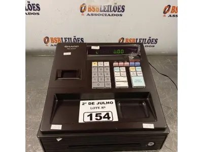 LOTE 154 - 01 CAIXA REGISTRADORA SHARP MODELO XE-A107. (NO ESTADO, LEILÃO NÃO TEM GARANTIA E NEM DEVOLUÇÃO, SUJEITO A POSSÍVEIS AVARIAS VISÍVEIS/OCULTAS E/OU AUSÊNCIA DE COMPONENTES).