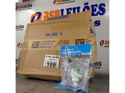 LOTE 109 - 01 LOTE COM VÁRIOS CONJUNTOS DE NEBULIZAÇÃO. (NO ESTADO, LEILÃO NÃO TEM GARANTIA E NEM DEVOLUÇÃO, SUJEITO A POSSÍVEIS AVARIAS VISÍVEIS/OCULTAS E/OU AUSÊNCIA DE COMPONENTES).