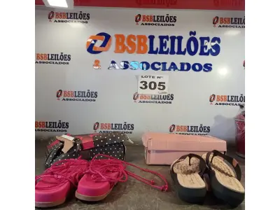 LOTE 305 - 02 – PARES DE CALÇADOS FEMININO Nº 39 (NO ESTADO, NÃO SABEMOS SE FUNCIONA. LEILÃO NÃO TEM GARANTIA E NEM DEVOLUÇÃO, SUJEITO A POSSÍVEIS AVARIAS VISÍVEIS/OCULTAS E/OU AUSÊNCIA DE COMPONENTES)