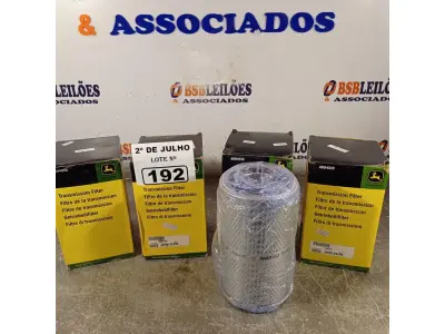 LOTE 192 - 04 FILTROS DE TRANSMISSÃO JOHN DEERE. (NO ESTADO, LEILÃO NÃO TEM GARANTIA E NEM DEVOLUÇÃO, SUJEITO A POSSÍVEIS AVARIAS VISÍVEIS/OCULTAS E/OU AUSÊNCIA DE COMPONENTES).
