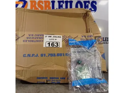 LOTE 163 - 01 LOTE COM VÁRIOS CONJUNTOS DE NEBULIZAÇÃO. (NO ESTADO, LEILÃO NÃO TEM GARANTIA E NEM DEVOLUÇÃO, SUJEITO A POSSÍVEIS AVARIAS VISÍVEIS/OCULTAS E/OU AUSÊNCIA DE COMPONENTES).
