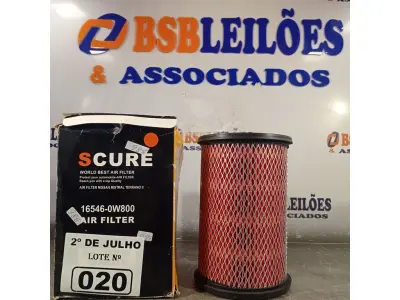 LOTE 020 - 01 FILTRO DE AR NISSAN MODELO 16546-OW800.  (NO ESTADO, LEILÃO NÃO TEM GARANTIA E NEM DEVOLUÇÃO, SUJEITO A POSSÍVEIS AVARIAS VISÍVEIS/OCULTAS E/OU AUSÊNCIA DE COMPONENTES).