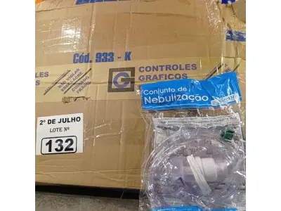 LOTE 132 - 01 LOTE COM VÁRIOS CONJUNTOS DE NEBULIZAÇÃO. (NO ESTADO, LEILÃO NÃO TEM GARANTIA E NEM DEVOLUÇÃO, SUJEITO A POSSÍVEIS AVARIAS VISÍVEIS/OCULTAS E/OU AUSÊNCIA DE COMPONENTES).