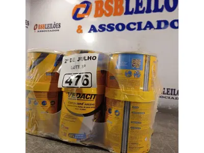 LOTE 476 - 06 LATAS DE ADESIVO ESTRUTURAL DE BASE EPÓXI MEDIA FLUIDEZ COMPONENTES A+B. (NO ESTADO, LEILÃO NÃO TEM GARANTIA E NEM DEVOLUÇÃO, SUJEITO A POSSÍVEIS AVARIAS VISÍVEIS/OCULTAS E/OU AUSÊNCIA DE COMPONENTES).