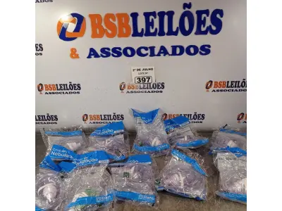 LOTE 397 - 01 LOTE COM VÁRIOS CONJUNTOS DE NEBULIZAÇÃO. (NO ESTADO, LEILÃO NÃO TEM GARANTIA E NEM DEVOLUÇÃO, SUJEITO A POSSÍVEIS AVARIAS VISÍVEIS/OCULTAS E/OU AUSÊNCIA DE COMPONENTES).