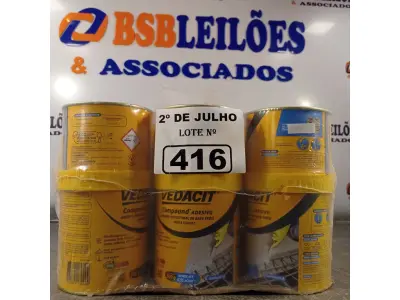 LOTE 416 - 06 LATAS DE ADESIVO ESTRUTURAL DE BASE EPÓXI MÉDIA FLUIDEZ COMPONENTES A+B. (NO ESTADO, LEILÃO NÃO TEM GARANTIA E NEM DEVOLUÇÃO, SUJEITO A POSSÍVEIS AVARIAS VISÍVEIS/OCULTAS E/OU AUSÊNCIA DE COMPONENTES).