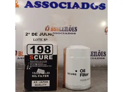 LOTE 198 - 01 FILTRO DE ÓLEO DA NISSAN. (NO ESTADO, LEILÃO NÃO TEM GARANTIA E NEM DEVOLUÇÃO, SUJEITO A POSSÍVEIS AVARIAS VISÍVEIS/OCULTAS E/OU AUSÊNCIA DE COMPONENTES).