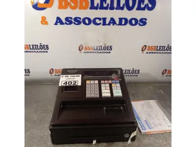 LOTE 402 - 01 CAIXA REGISTRADORA MARCA SHARP XE-A107. (NO ESTADO, LEILÃO NÃO TEM GARANTIA E NEM DEVOLUÇÃO, SUJEITO A POSSÍVEIS AVARIAS VISÍVEIS/OCULTAS E/OU AUSÊNCIA DE COMPONENTES).